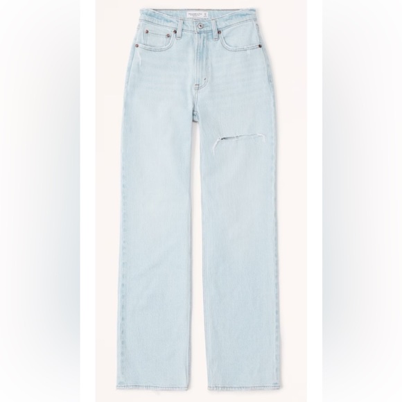 Abercrombie & Fitch Denim - Abercrombie & Fitch curve love the 90s relaxed jean, high rise, light wash